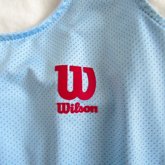 WILSONS X FOREVER 21 Baby Blue Mesh Jersey Bodysuit Sporty One Piece - Picture 5 of 10